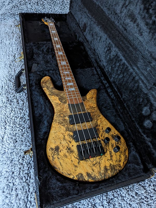 Spector NS-4H2 Bass Guitar 2007 - Buckeye Burl w/ Hardcase