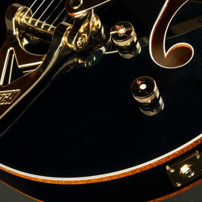 Gretsch G6136TG Players Edition Falcon Hollow Body with String-Thru Bigsby and Gold Hardware, Ebony Fingerbo image 16