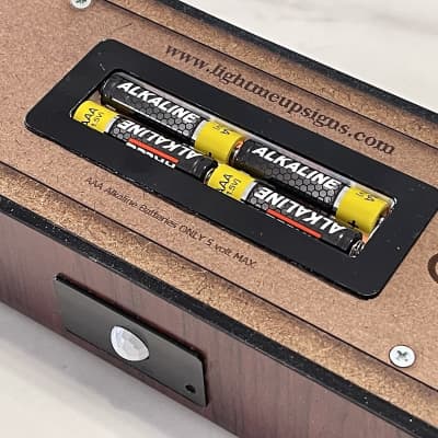 Cinema Light BATTERY POWERED 14" Sign Medium Cedar for Home Movie Cinema with 3D Raised Art deco Lettering Free Shipping image 6