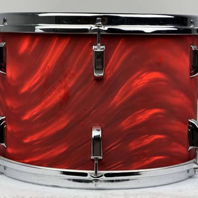 Leedy 20/13/16/5x14" Vintage 60's Drum Set - Red Satin Flame image 19