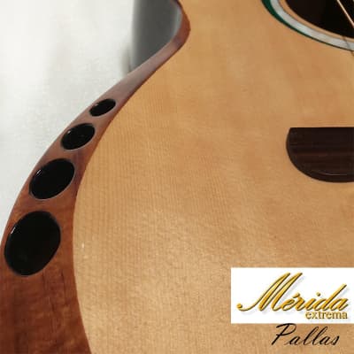 Merida Pallas Solid Engelmann Spruce & Rosewood Grand Concert Cutaway acoustic guitar image 10