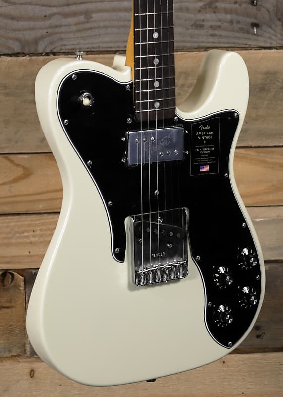 Fender Limited Edition American Vintage II '77 Custom Telecaster Electric Guitar Olympic White w/ Case image 1