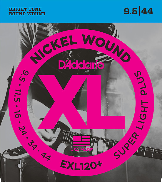 D'Addario EXL120+ Nickel Wound Electric Guitar Strings, Super Light Plus, 9.5-44 image 1