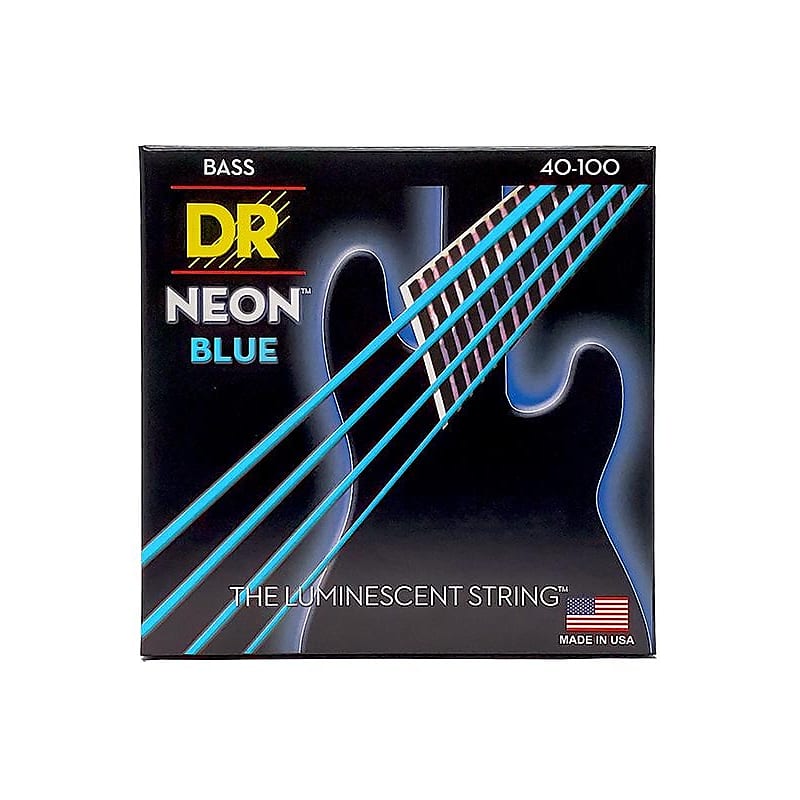 DR STRINGS NBB 40 Cordes basse lectrique 4 cordes bleu n on