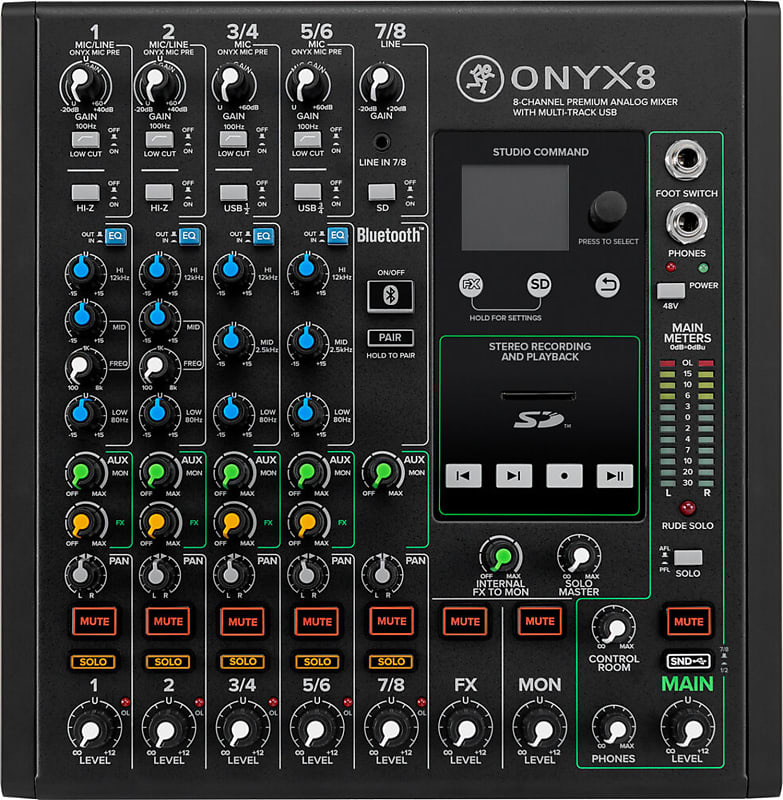 Mackie Onyx8 8-Channel Premium Analog Mixer with Multi-Track USB image 1