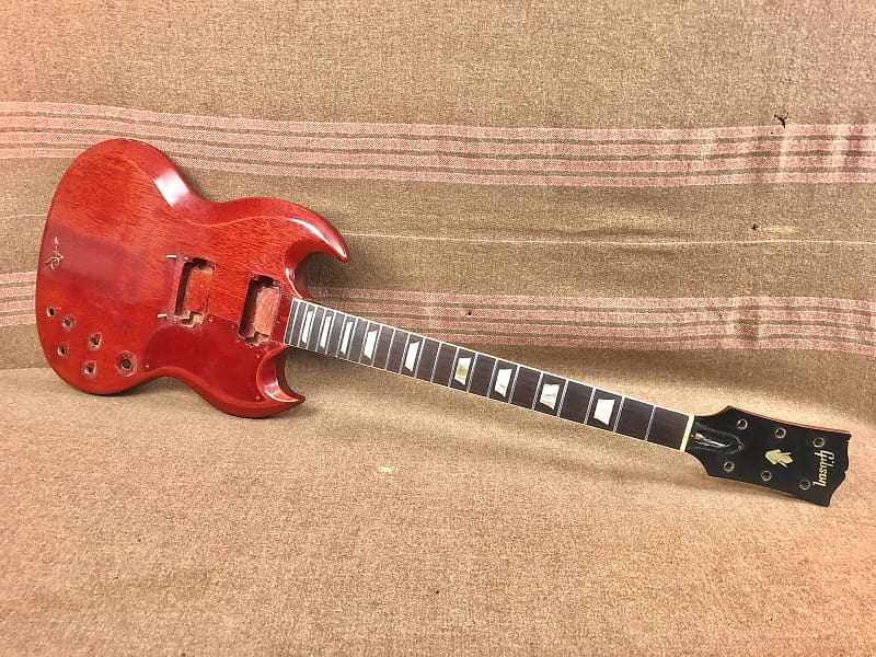 1962 Gibson Les Paul Standard SG Cherry Project Husk "Factory Renecked" 1960's image 1