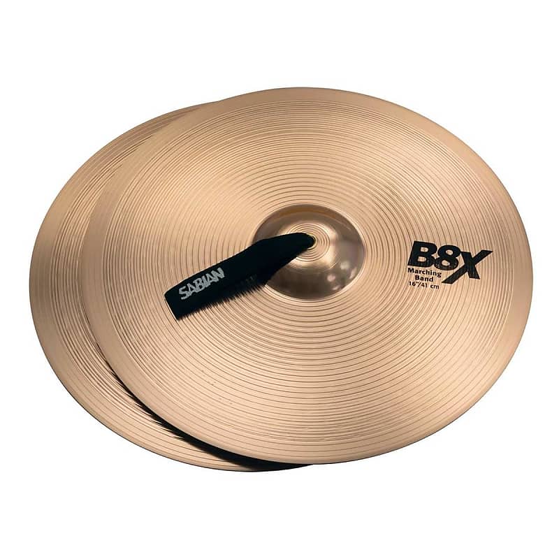 Sabian 16 B8X Marching Band Hand Cymbal, MediumHeavy, Reverb