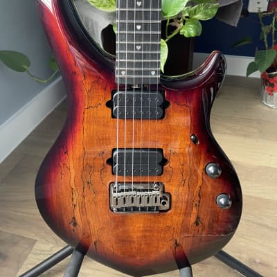 Sterling John Petrucci Signature Majesty MAJ200XSM Electric Guitar - Blood Orange Burst 2023 - Blood Orange Spalted Maple image 2