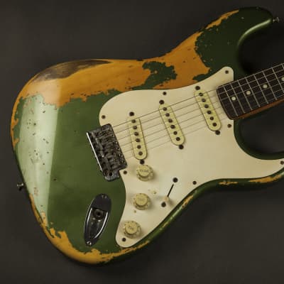 ギター CustomElectrolic Relic OliveGreen Strato Fender Custom Shop ZF Stratocaster Journeyman Relic Olive
