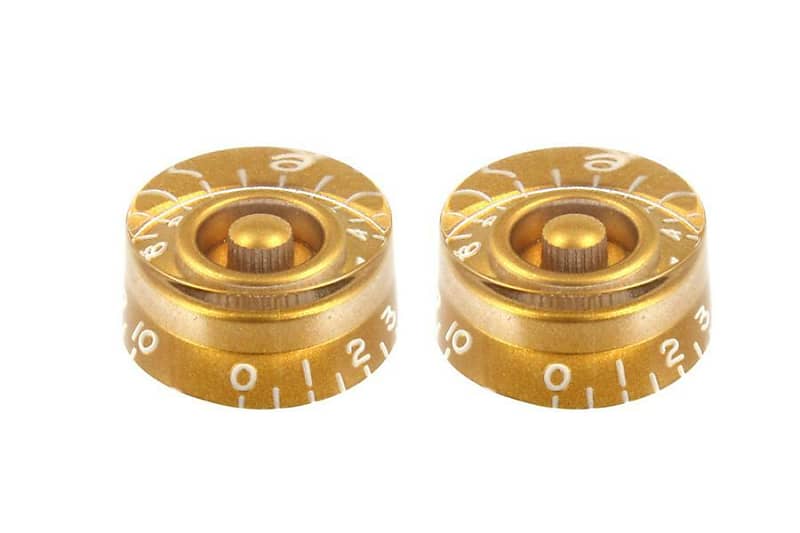 All Parts PK-0130-032 Vintage Style Speed Knobs - Gold 2 Pack image 1