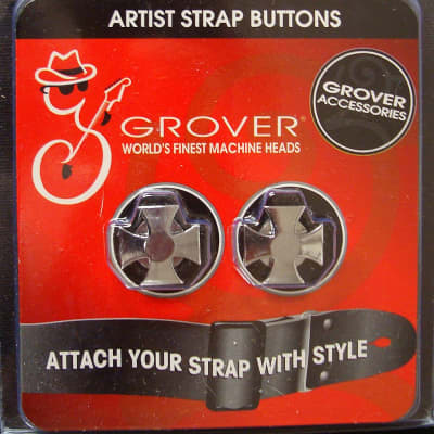 Grover GP640C Iron Cross Artist Strap Buttons (Set of 2) image 1