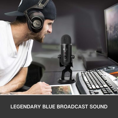 Blue Mic Yeti USB Blackout - Plug and Play Pro Microphone for Recording & Streaming on PC and Mac image 4