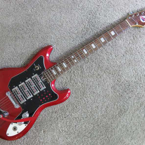 Vintage 1960s Teisco Spectrum ET 440 Electric Guitar 4 Pickup Japan Off Set Red Reverb Norway