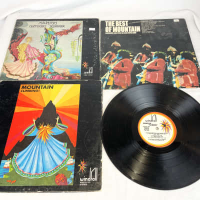 Lot of 3 Used Vinyl LP Records - The Best Of Mountain - Climbing, Nanrucket Sleighride image 1