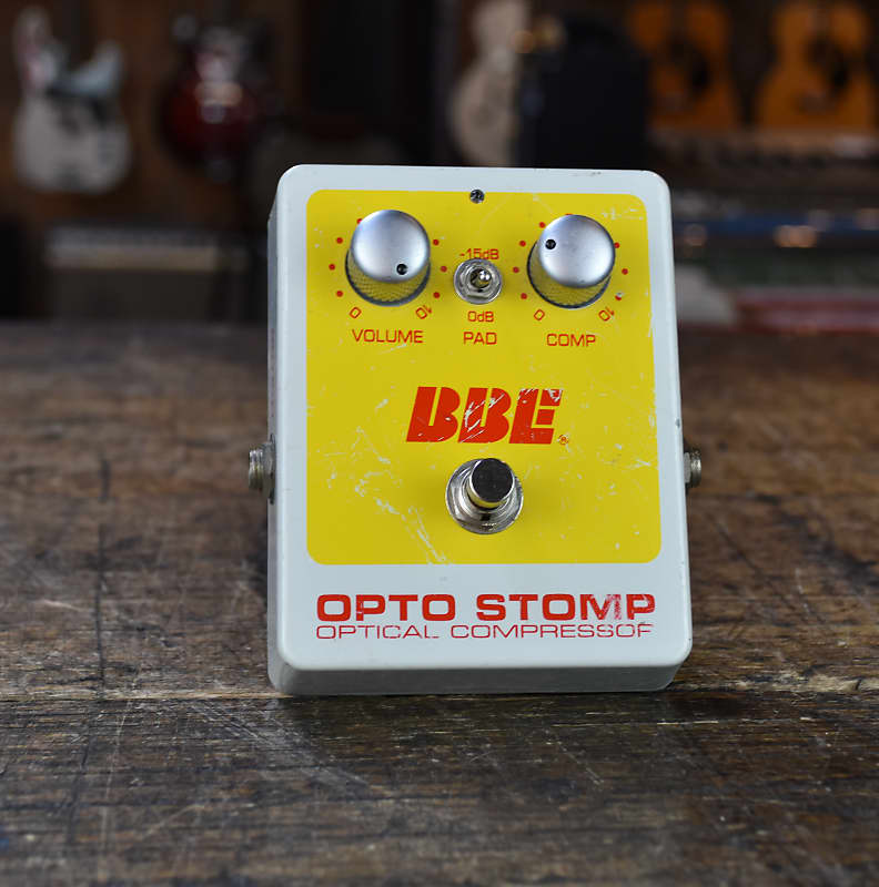 BBE Opto Stomp Optical Guitar/Bass Compressor Pedal 2010s - Yellow