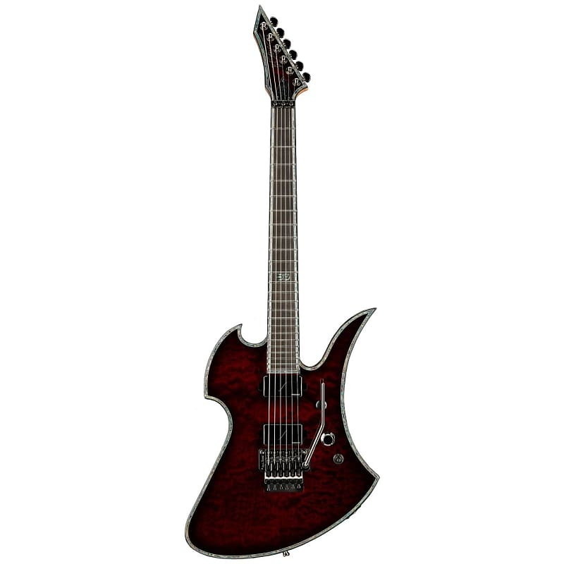 B.C.RICH Mockingbird Extreme Exotic with Floyd Rose - Quilted Maple Top, Black Cherry image 1