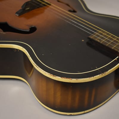 1950s-60s Harmony H1215 Archtop Tenor Guitar Sunburst image 8