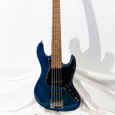 Bacchus Global WL5-ASH/RSM 5 String Jazz Bass Blue Flame Roasted Maple Amazing Neck image 2
