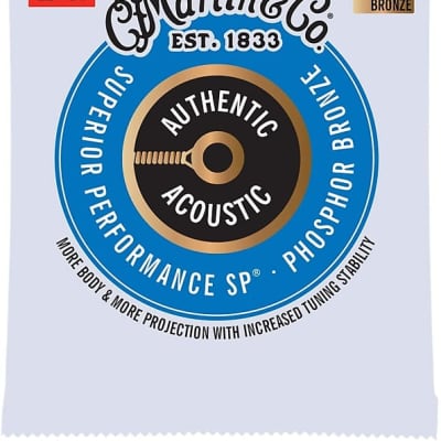 Martin Strings MA540 Phosphor Bronze Authentic Acoustic Guitar Strings Light 12-54 image 1