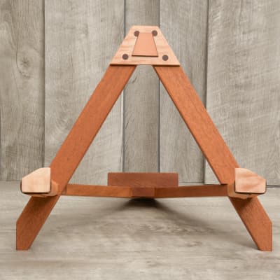 Acoustic Guitar Stand Mahogany and Maple, Classical Guitar, Boutique Wood Guitar Stand image 3