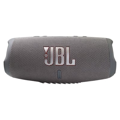 JBL Charge 5 Portable Bluetooth Waterproof Speaker (Gray) + JBL T110 in Ear Headphones image 2