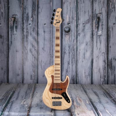 Used 2015 Rogers RBass Singlecut 5-String Bass, Natural image 4