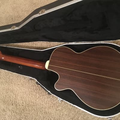 Takamine NP-65C classical electric guitar 1993 Natural solid cedar and rosewood guitar Japan very good with hard case image 13