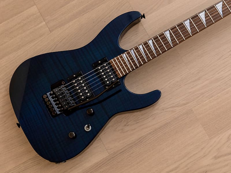 1990s Grover Jackson Soloist HH Flame Maple Trans Blue Japan