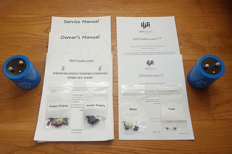 McIntosh MC2205 restoration kit filter capacitor repair rebuild fix  			