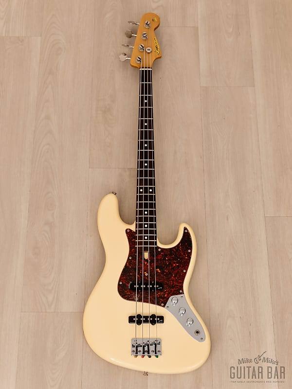 Moon JB-4 Jazz Bass Blonde White Nitro Lacquer, Japan | Reverb