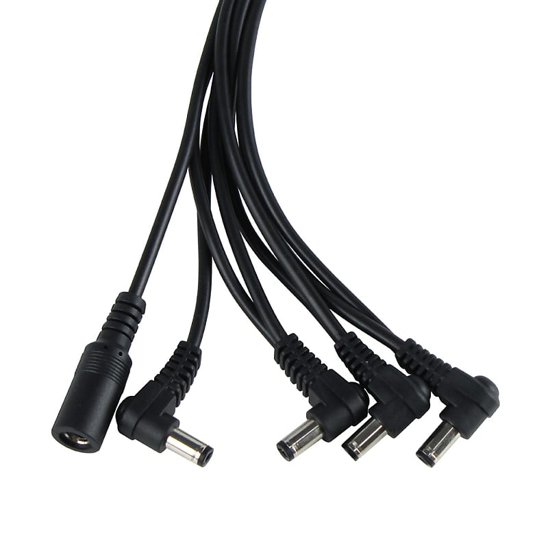 Eno Black 8 Way Daisy Chain Cable Guitar Effect Pedal Power Supply Adapter Cable image 1