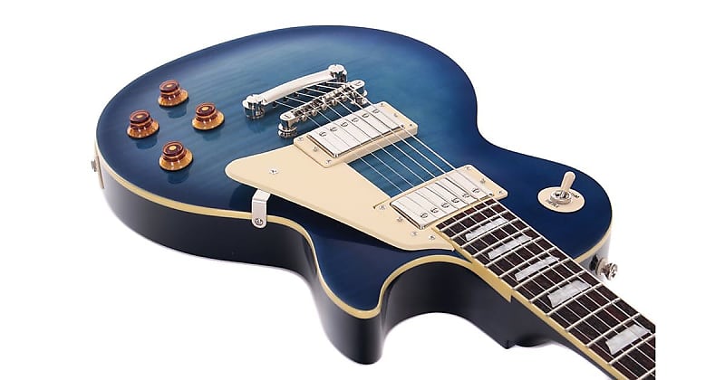 Epiphone les paul standard plustop pro in trans blue sales