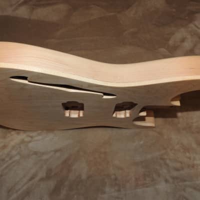 Unfinished Jackson Dinky Style Super Strat Body 2 Piece Alder with a Figured Birdseye Maple 2 Piece Top Double Humbucker Pickup Routes 3 Pounds 1.7 Ounces Chambered Semi-Hollow Very Light! image 19