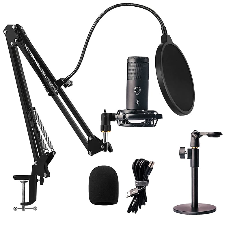 Studio Condenser Usb Microphone Kit With Adjustable Desk | Reverb