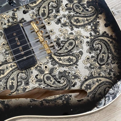 Fender Custom Shop Limited Edition Dual P90 Tele Relic Guitar, Black Paisley image 6