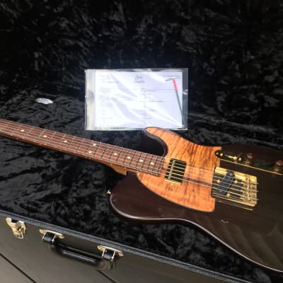 Suhr Classic T  Custom Trans Black with Koa and Gold Accents image 9