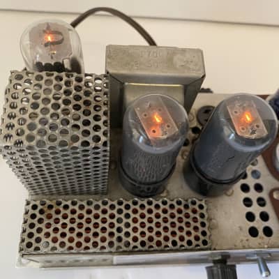 Bell and howell Film O’ Sound tubes glowing easy for amp conversion project. image 2