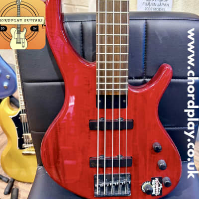 Tobias Toby Deluxe-IV Active 4-String Bass Trans Red | Reverb