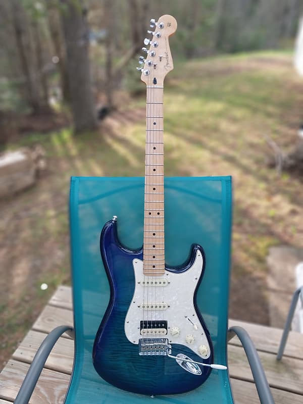 Fender Player HSS with upgrades Player series MIM Unknown - Blueburst image 1