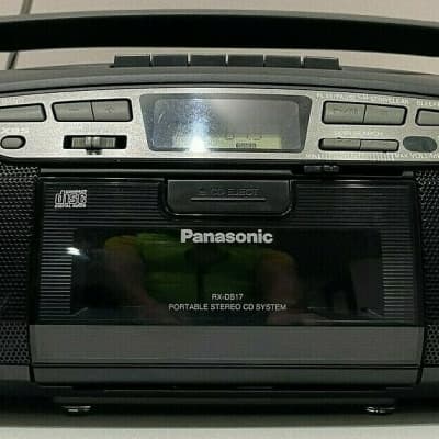 CD and Cassette Player Combo, Boombox CD Player Portable with AM/FM Radio,  Tape Recording, Stereo Sound, AC/DC Powered, AUX/Headphone Jack, Sleep