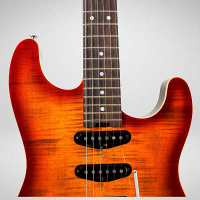 Cream T Guitars Polaris Custom HSS in Terra Burst - 00449 image 8