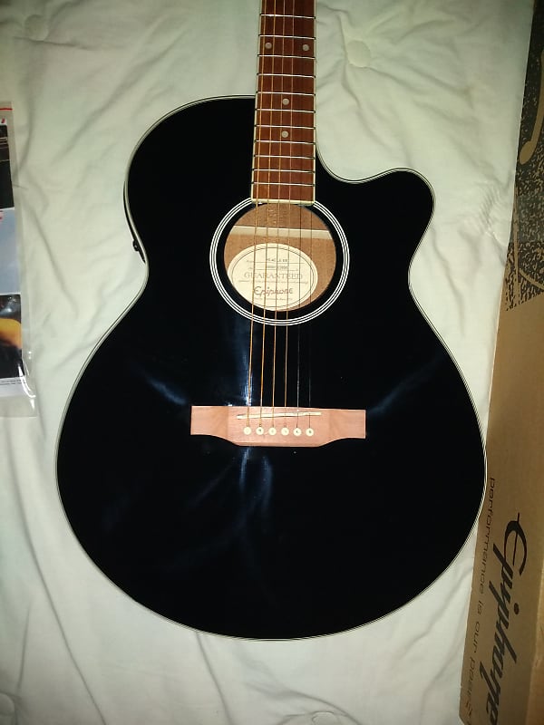 Epiphone PR 4E LE EB Guitar Acoustic Electric Guitar Ebony Reverb