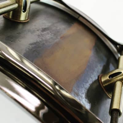HHG Drums 14x7 Raw Plate Steel Snare, Oxide Patina image 7