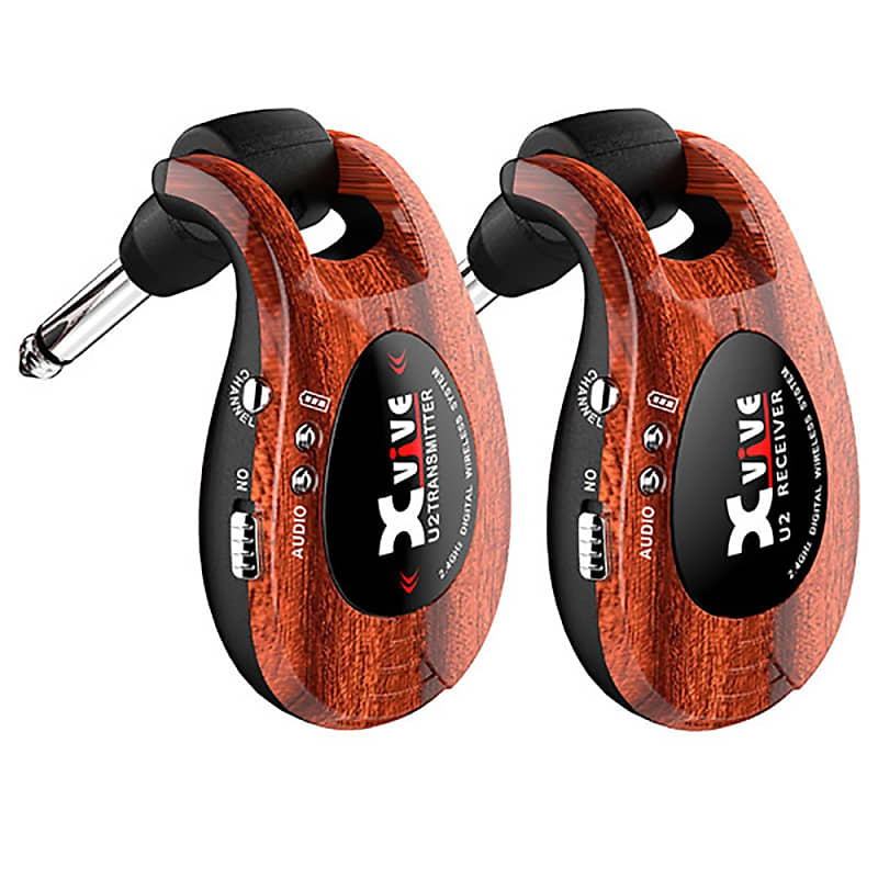 Mint Xvive U2 Wireless System Electric Guitar Live Stage Transmitter Receiver Redwood image 1