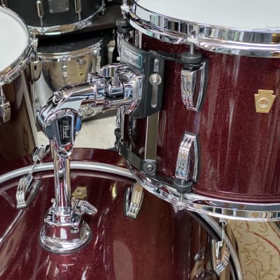 Ludwig Legacy Maple Drums 3pc Shell Pack in Burgundy Sparkle 14x22 16x16 9x13 image 7