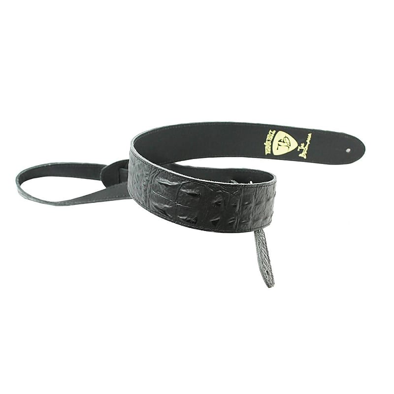 Ernie Ball Joe Bonamassa Signature 2" Black Crocodile Leather Reverb