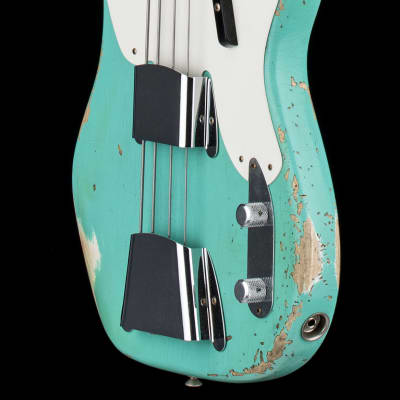 Fender Custom Shop '55 Precision Bass Heavy Relic - Sea Foam Green #25463 image 7