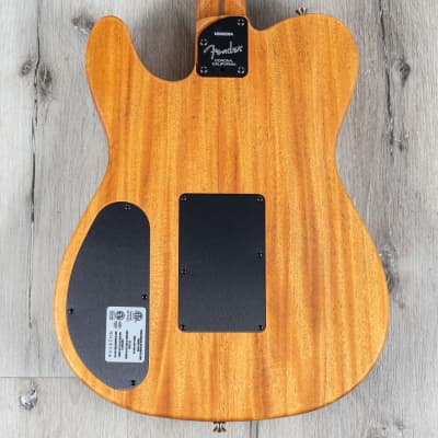 Fender American Acoustasonic Telecaster Electric Acoustic Guitar, Black image 4
