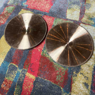 Paiste 14" 505 Medium Hi-Hat Cymbals (Pair) 1974 - 1980 - Traditional with Black Label image 2