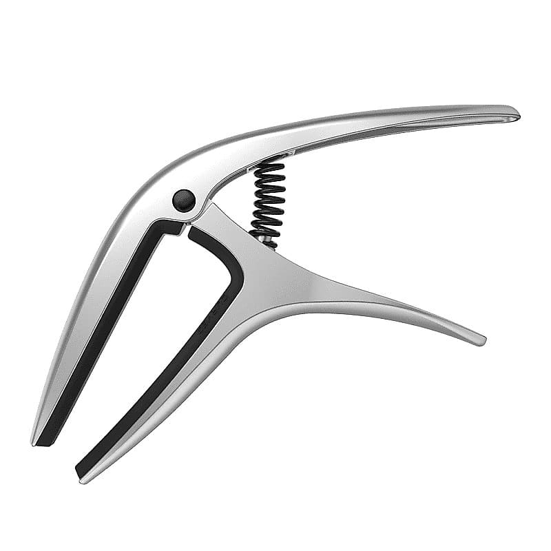 Ernie Ball P09601 Silver Axis Capo for Acousitc Guitar Curved or Flat Fretboards image 1